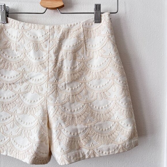 Sezane Elisou Embroidered Shorts in Ecru - Picture 5 of 8